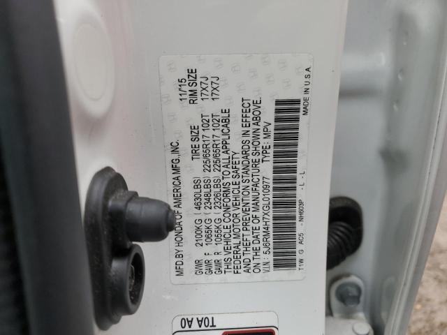 2016 HONDA CR-V EXL - 5J6RM4H7XGL010977