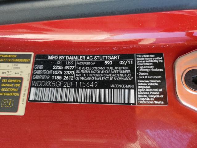 2011 MERCEDES-BENZ E 350 - WDDKK5GF2BF115649