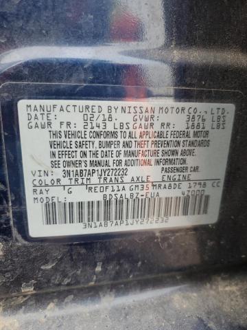 2018 NISSAN SENTRA S - 3N1AB7AP1JY272232