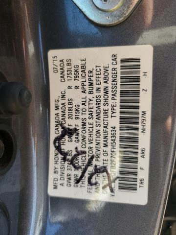2015 HONDA CIVIC SE - 2HGFB2F70FH543634