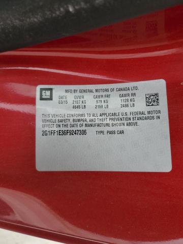 2015 CHEVROLET CAMARO LT 2G1FF1E36F9247306