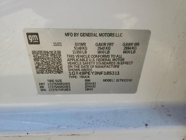 2022 GMC SIERRA K25 1GT49PEY3NF185311