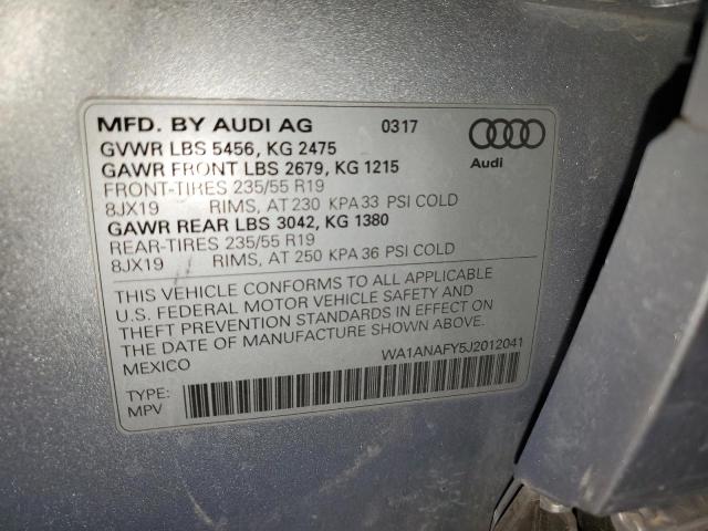 2018 AUDI Q5 PREMIUM - WA1ANAFY5J2012041