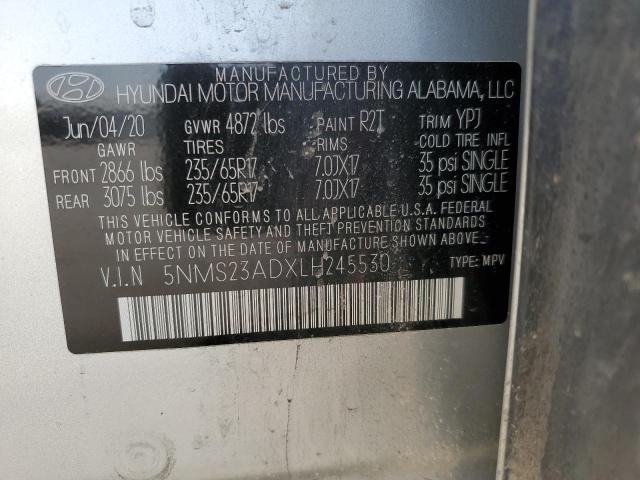 2020 HYUNDAI SANTA FE S - 5NMS23ADXLH245530