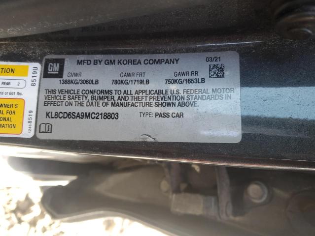 2021 CHEVROLET SPARK 1LT - KL8CD6SA9MC218803