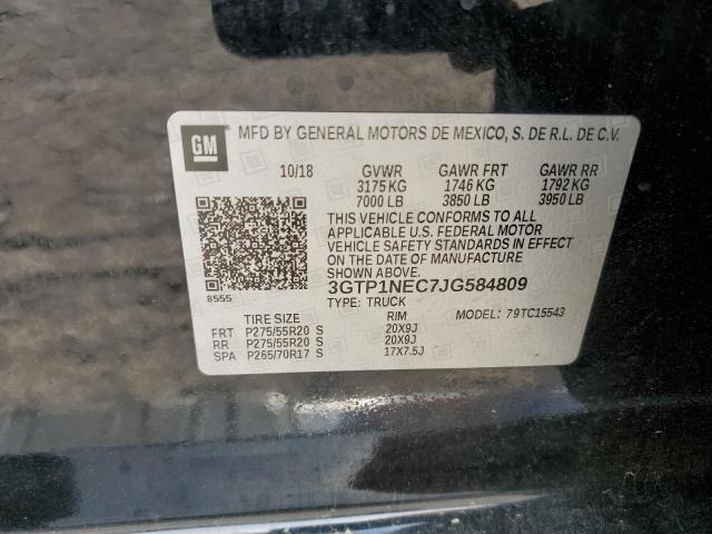 2018 GMC SIERRA C15 - 3GTP1NEC7JG584809