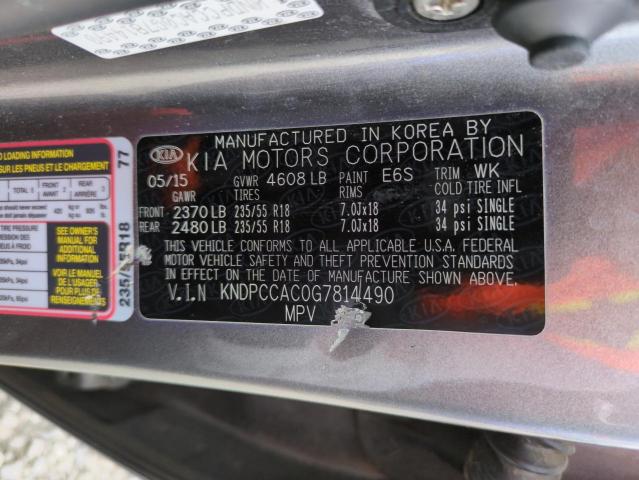 2016 KIA SPORTAGE E - KNDPCCAC0G7814490
