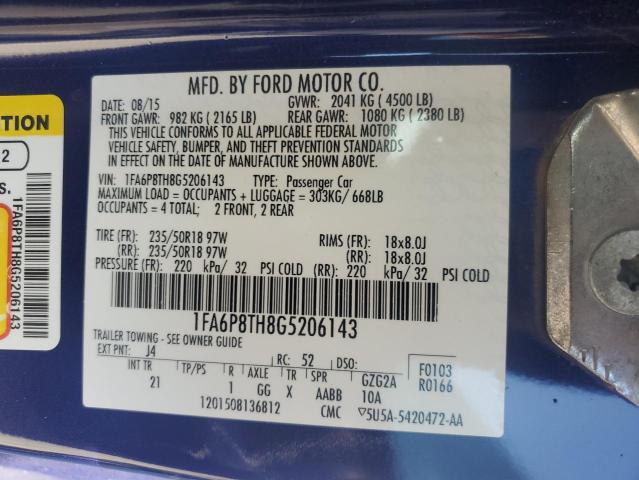 2016 FORD MUSTANG - 1FA6P8TH8G5206143
