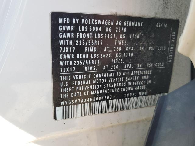 2017 VOLKSWAGEN TIGUAN WOL - WVGSV7AX4HK004207