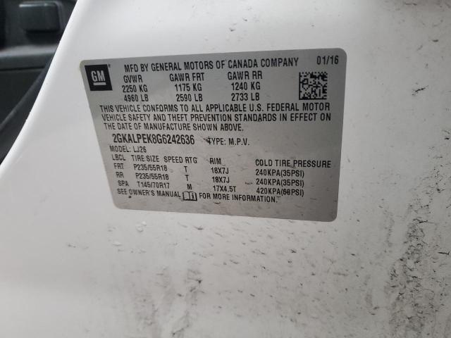 2016 GMC TERRAIN SL - 2GKALPEK8G6242636