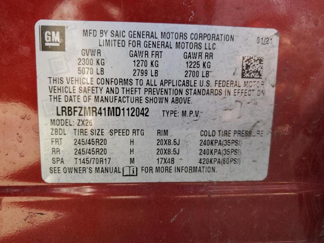 2021 BUICK ENVISION P - LRBFZMR41MD112042
