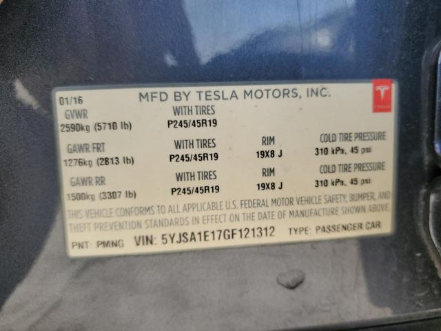 2016 TESLA MODEL S - 5YJSA1E17GF121312