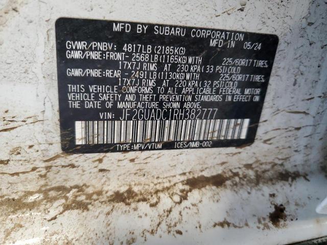 2024 SUBARU CROSSTREK PREMIUM JF2GUADC1RH382777