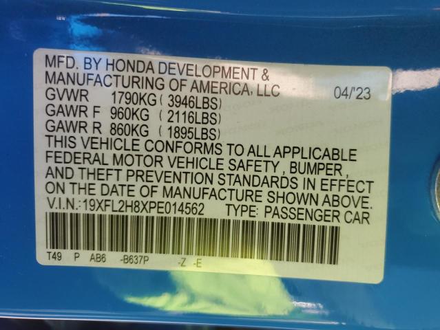 19XFL2H8XPE014562 2023 HONDA CIVIC