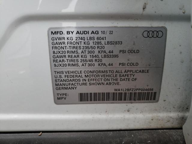 2023 AUDI Q4 E-TRON WA1L2BFZ2PP004698