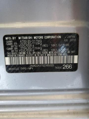 2016 MITSUBISHI OUTLANDER - JA4AD2A37GZ065005
