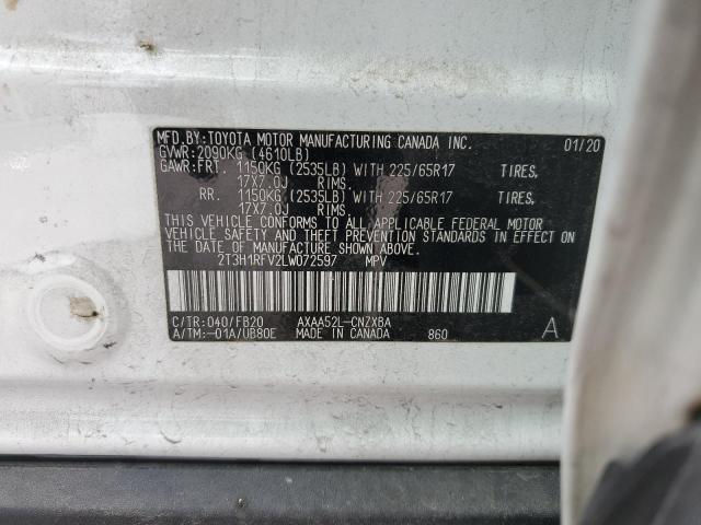 2T3H1RFV2LW072597 2020 TOYOTA RAV4