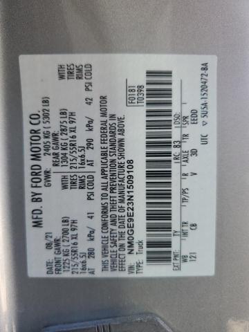 2022 FORD TRANSIT CO NM0GE9E23N1509108