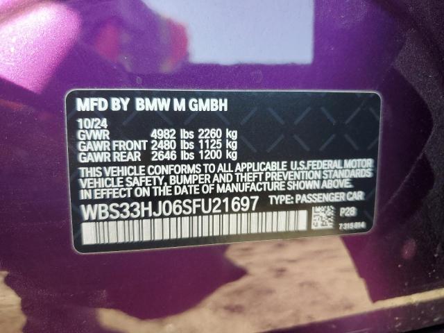2025 BMW M3 COMPETI - WBS33HJ06SFU21697
