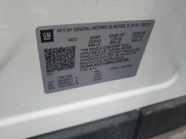 2021 CHEVROLET EQUINOX LT - 3GNAXKEV8MS158799