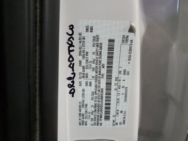 2018 FORD ESCAPE SE - 1FMCU0GD3JUB85385