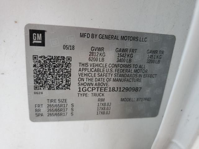 2018 CHEVROLET COLORADO Z 1GCPTEE18J1290987