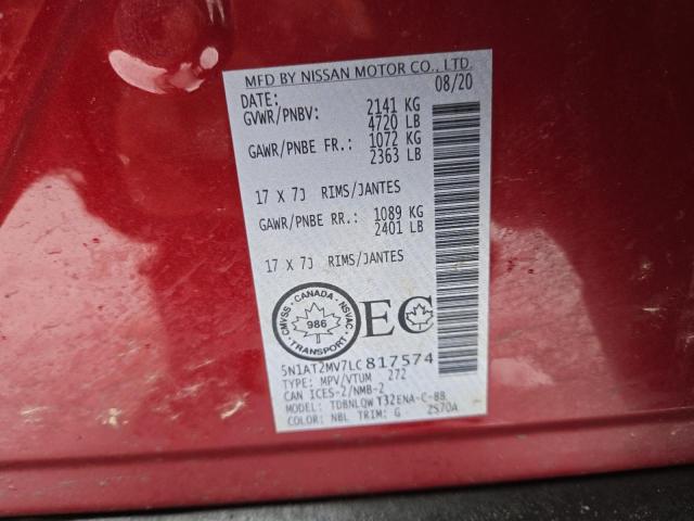 5N1AT2MV7LC817574 2020 NISSAN ROGUE