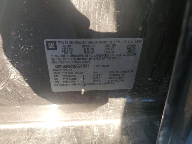 2016 CHEVROLET SILVERADO - 3GCUKREC2GG217221