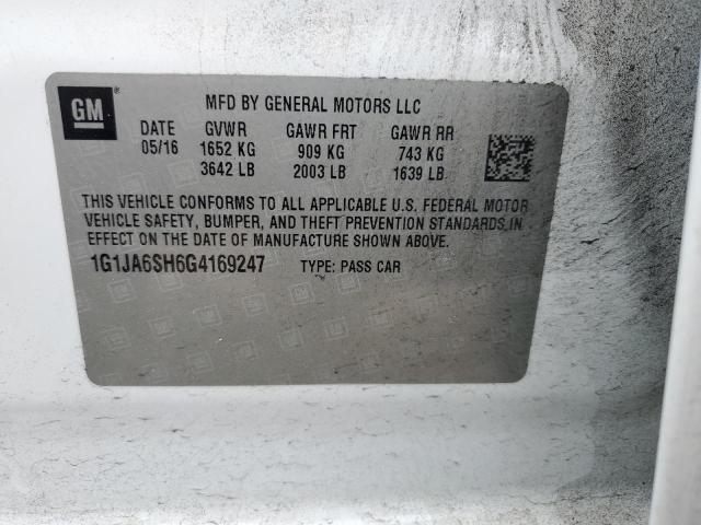 2016 CHEVROLET SONIC LS - 1G1JA6SH6G4169247