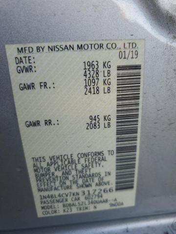 2019 NISSAN ALTIMA SR - 1N4BL4CV7KN317266