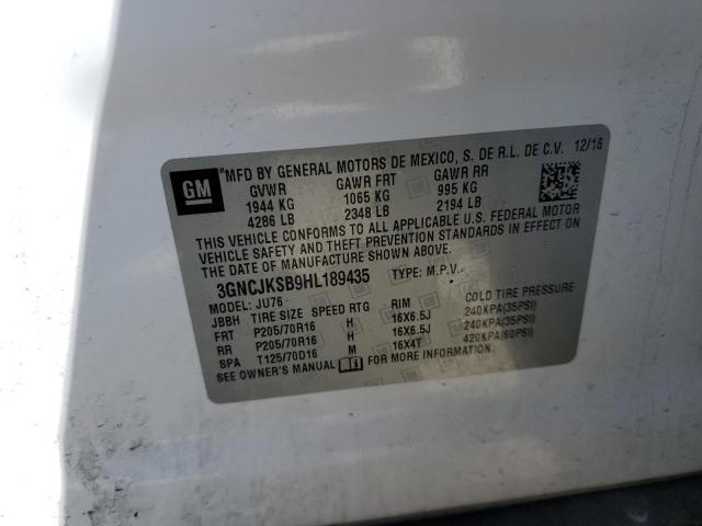2017 CHEVROLET TRAX LS - 3GNCJKSB9HL189435