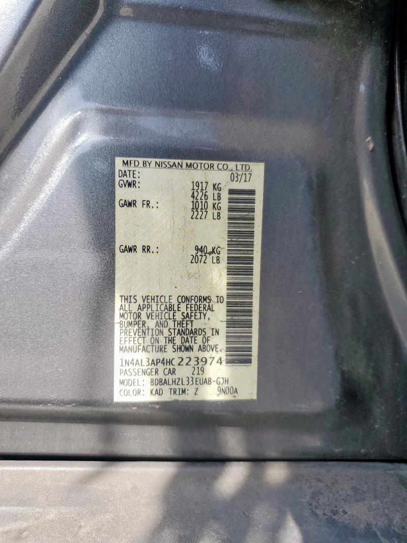 2017 NISSAN ALTIMA 2.5 - 1N4AL3AP4HC223974