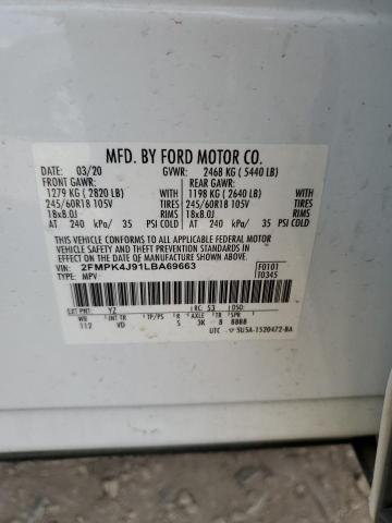 2020 FORD EDGE SEL - 2FMPK4J91LBA69663