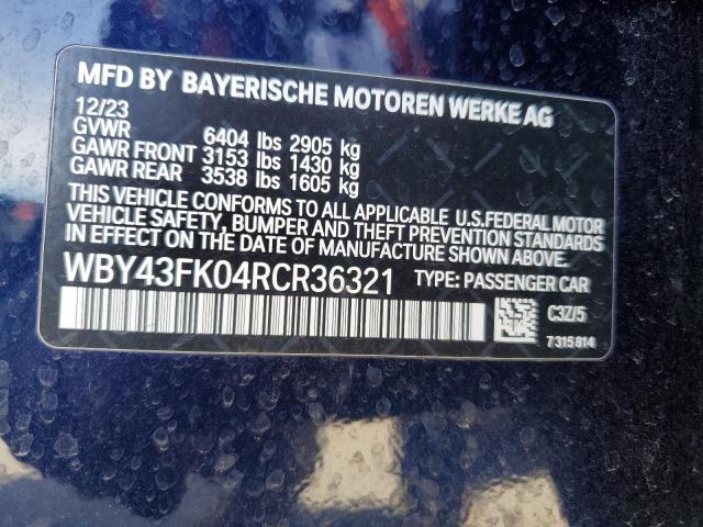 2024 BMW I5 M60 WBY43FK04RCR36321