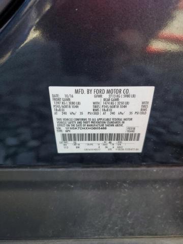 2017 FORD EXPLORER X - 1FM5K7DHXHGB05488