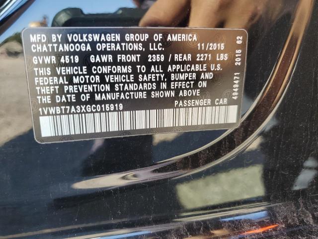 2016 VOLKSWAGEN PASSAT SE - 1VWBT7A3XGC015919
