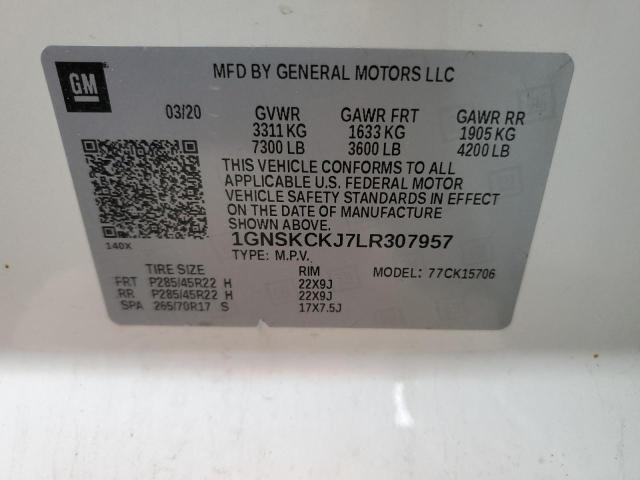2020 CHEVROLET TAHOE K150 - 1GNSKCKJ7LR307957