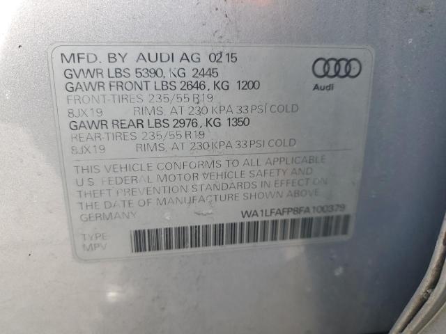 2015 AUDI Q5 PREMIUM - WA1LFAFP8FA100379