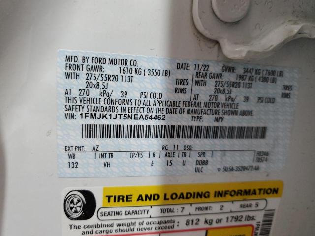 2022 FORD EXPEDITION 1FMJK1JT5NEA54462