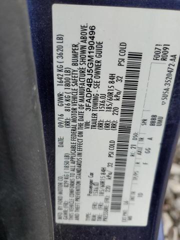 2016 FORD FIESTA SE - 3FADP4BJ5GM190496