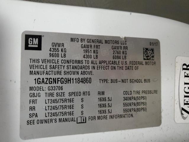 2017 CHEVROLET EXPRESS G3500 LS - 1GAZGNFG9H1184860