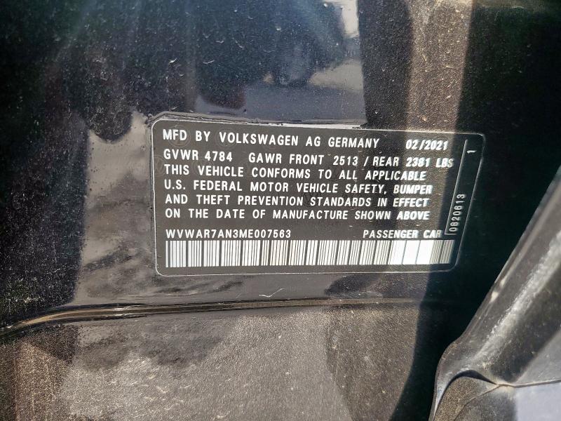 2021 VOLKSWAGEN ARTEON SE WVWAR7AN3ME007563