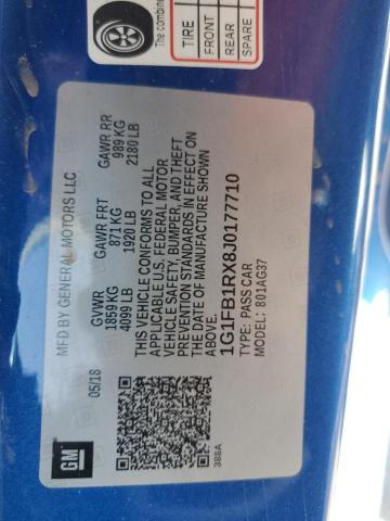 2018 CHEVROLET CAMARO LT - 1G1FB1RX8J0177710