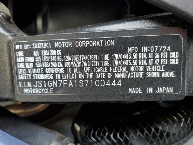 2025 SUZUKI GSX-R600 JS1GN7FA1S7100444