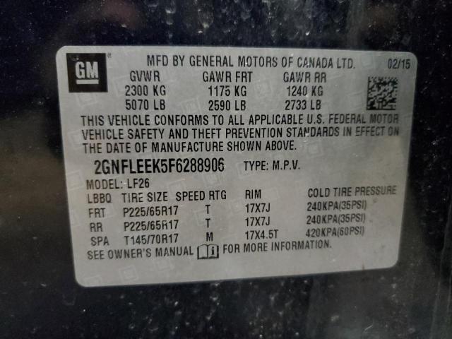 2015 CHEVROLET EQUINOX LS - 2GNFLEEK5F6288906