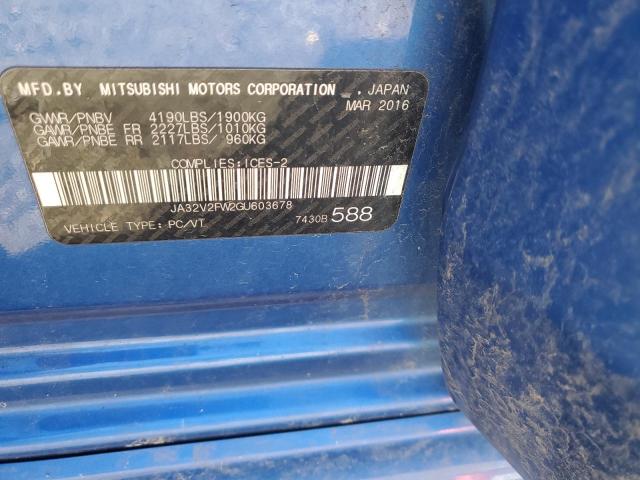 2016 MITSUBISHI LANCER ES JA32V2FW2GU603678