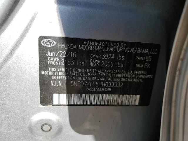 2017 HYUNDAI ELANTRA SE - 5NPD74LF8HH099332