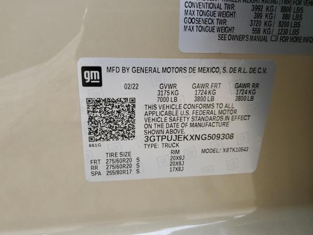 2022 GMC SIERRA K15 - 3GTPUJEKXNG509308
