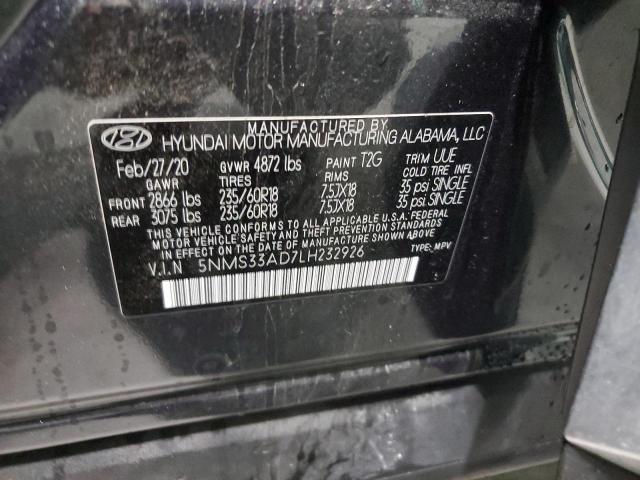 2020 HYUNDAI SANTA FE S - 5NMS33AD7LH232926