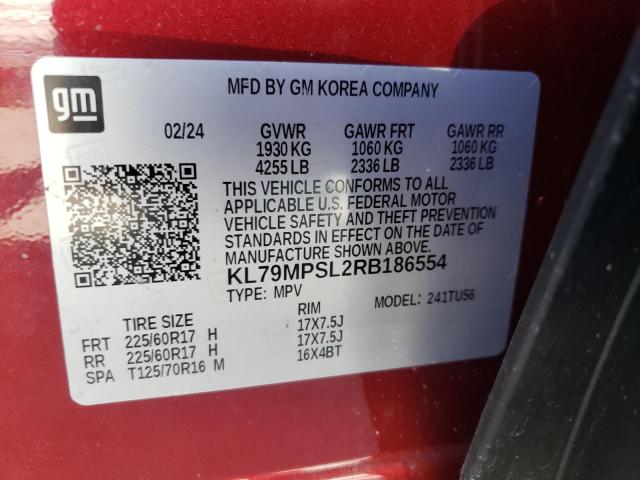 2024 CHEVROLET TRAILBLAZE KL79MPSL2RB186554